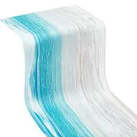 2Pcs 2 Style Gradient Summer Ocean Beach Burlap Table Runner