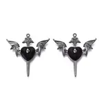 Alloy Enamel and Rhinestone Pendants