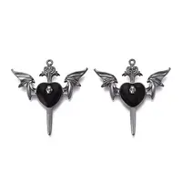 Alloy Enamel and Rhinestone Pendants