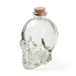 Skull Glass Wine Bottle