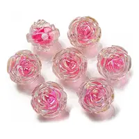 UV Plating Rainbow Iridescent Acrylic Beads