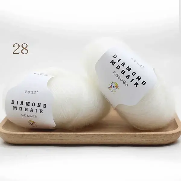 Airy Fuzzy Mohair & Acrylic Blend Super Fine Yarn