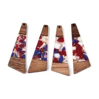 Transparent Resin & Walnut Wood Big Pendants