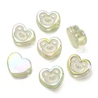 UV Plating Rainbow Iridescent Acrylic Enamel Beads