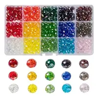 15 Colors Electroplate Glass Beads