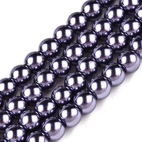 Baking Paint Glass Pearl Bead Strands