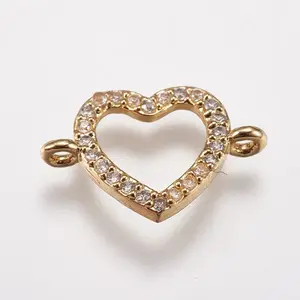 Brass Micro Pave Cubic Zirconia Links