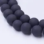 Frosted Glass Bead Strands