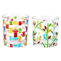 2Pcs 2 Styles Glass Crystal Cup