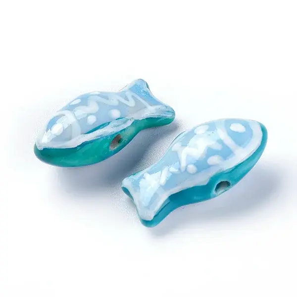 Handmade Printed Porcelain Beads