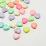 Opaque Acrylic Heart Beads
