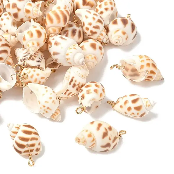 Natural Spiral Shell Pendants
