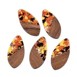 Transparent Resin and Walnut Wood Pendants
