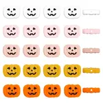 20Pcs 5 Colors Pumpkin Jack-O'-Lantern Halloween Food Grade Eco-Friendly Silicone Beads