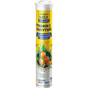 Maxi Vita Exclusive Vitamín C + Rakytník šumivé tablety na podporu imunitného systému 20 tbl