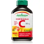 Jamieson Chewable C 500 mg tablety na cmúľanie na posilnenie imunity príchuť Exotic Tropical Fruit 120 tbl