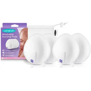Lansinoh Breastfeeding Washable Nursing Pads textilné vložky do podprsenky 4 ks