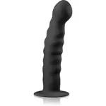 EasyToys Ribbed Dong análne dildo black 14,5 cm