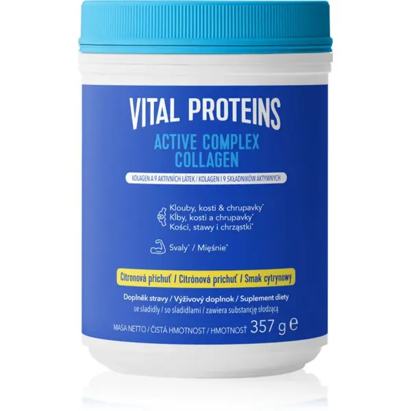 Vital Proteins Active Complex Collagen prášok na prípravu nápoja na podporu normálneho stavu kĺbov príchuť Lemon 357 g