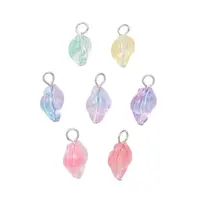 Transparent Spray Paint Glass Pendants