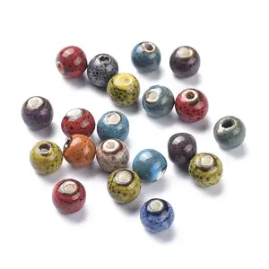 Fancy Aantiqued Glazed Porcelain Beads