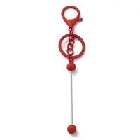 Spray Painted Alloy Bar Beadable Keychain for Jewelry Making DIY Crafts
