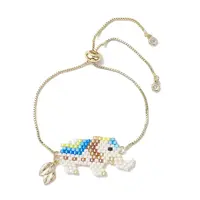 Elephant Glass Seed Beads Link Bracelets