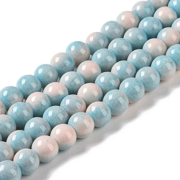 Baking Paint Glass Bead Strands