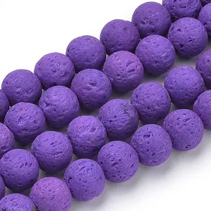 Synthetic Lava Rock Beads Strands