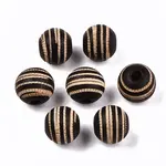 Painted Natural Wood Beads