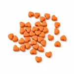 Heart Spray Painted Alloy Beads