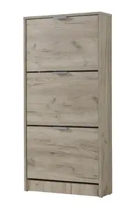 Výklopný botník 3-dvířkový felix - dub šedý