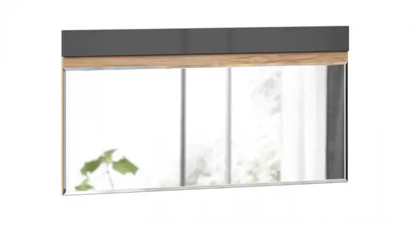 Zrcadlo markus - šedý lesk/dub zlatý