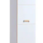 Jednodveřová šatní skříň melisa - bílá/dub nash