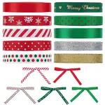 10Rolls 10 Colors Polyester Printed Ribbon