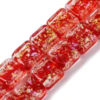 Handmade Dichroic Foil Glass Beads Strands
