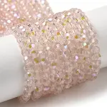 Electroplate Transparent Glass Beads Strands