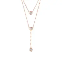 925 Sterling Silver Double Layered Necklace