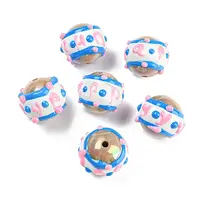 Hand Painted Acrylic with Enamel Beads