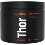 GymBeam Thor Pre-Workout podpora sportovního výkonu s kofeinem příchuť Strawberry & Kiwi 210 g