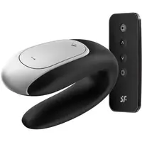 Satisfyer Double FUN párový vibrátor Black 9,2 cm