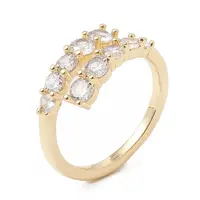 Clear Cubic Zirconia Open Cuff Ring