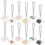 Cat & Paw Print Alloy Enamel Mobile Straps
