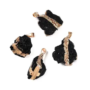 Raw Rough Natural Tourmaline Pendants