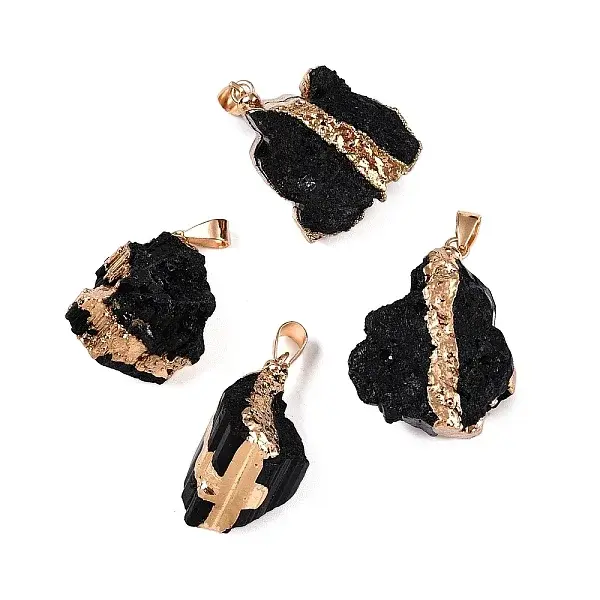 Raw Rough Natural Tourmaline Pendants