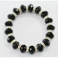 Faceted Rondelle Glass Beads Bracelet