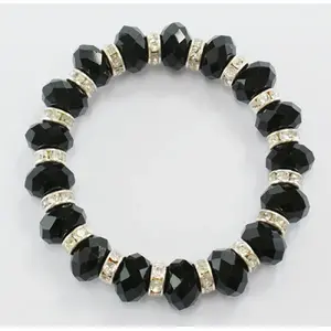 Faceted Rondelle Glass Beads Bracelet