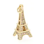 Brass Micro Pave Cubic Zirconia Pendants