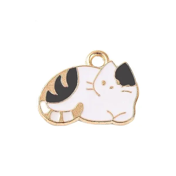 Light Gold Plated Alloy Enamel Pendants