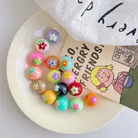 Opaque Acrylic Beads with Enamel